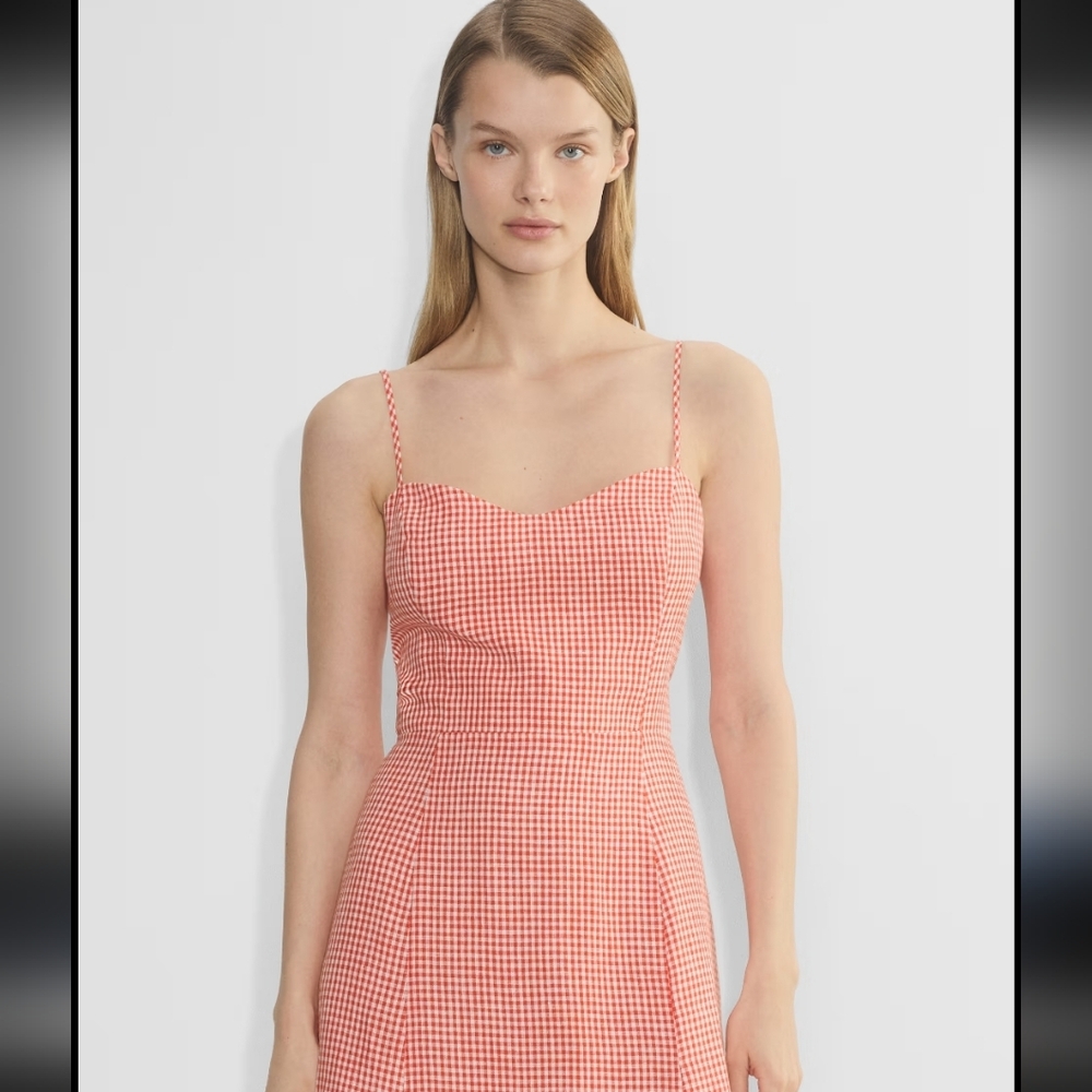 French Connection Pink Gingham Mini Dress